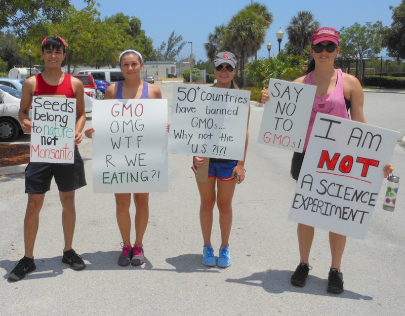 Demonstrators in March Against Monsanto