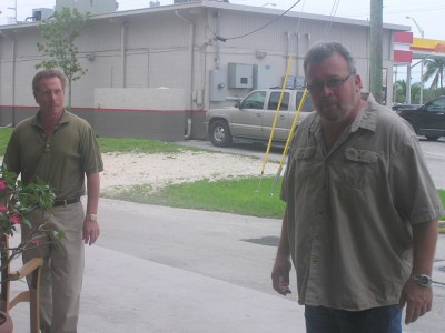 Roger Hernstatdt and Mike Cinque About to Enter Building Where 'Secret' Crane Point Meeting Took Place