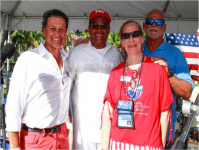 (L-R) VNA/Hospice Chairman of the Board Peter Rysman, Key West City Commissioner Clayton Lopez, VNA/Hospice President & CEO Jody Gross, and Key West City Commissioner Tony Yanez.