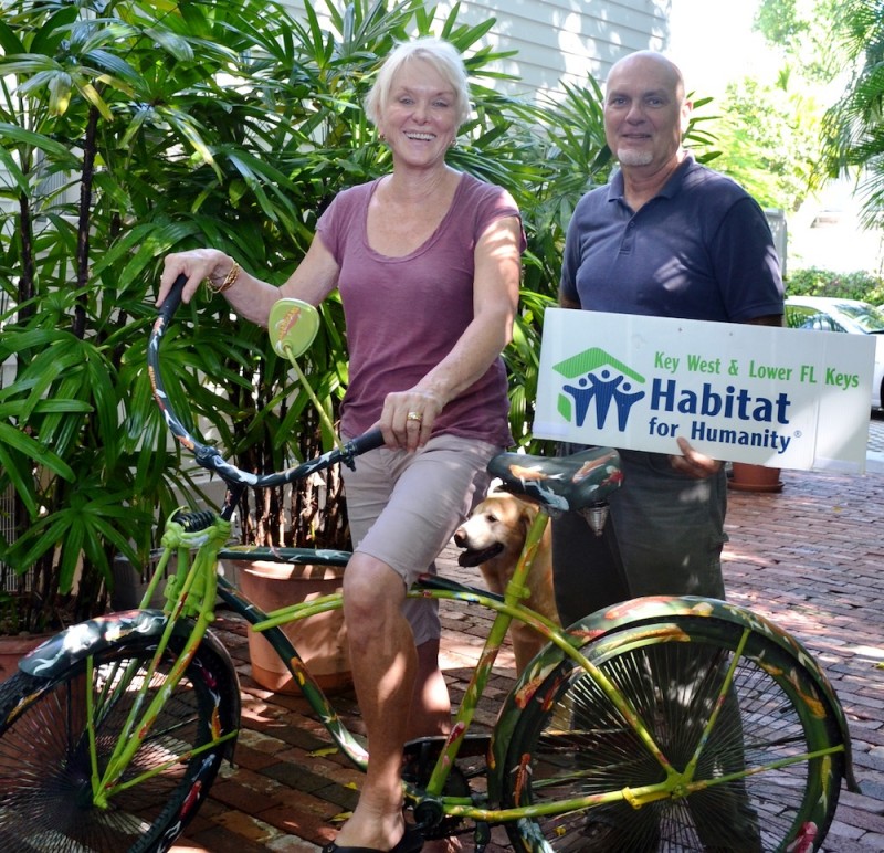 Bike Raffle Winner Georgia Favelli with Mark Moss