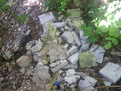 Debris in Rasmussan backyard  Photo by Michael Welber