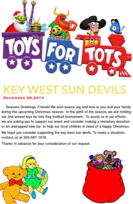 Key West Sun Devils Seeking Donations For Toys For Tots Program